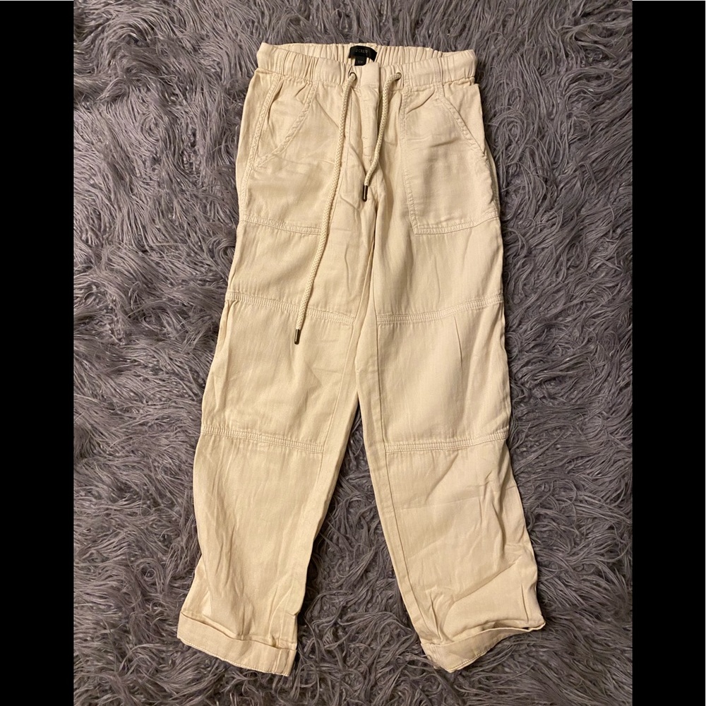 Jcrew tan color drawstring pants